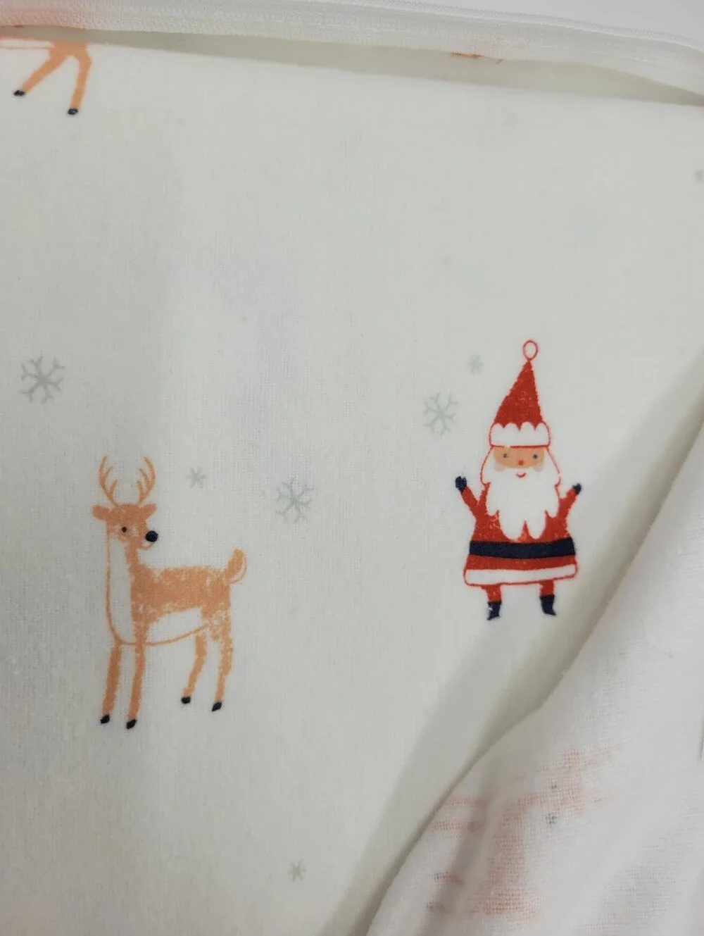 Cuddl Duds Heavyweight Flannel Sheet Set Reindeer Santa Print KING Size NEW